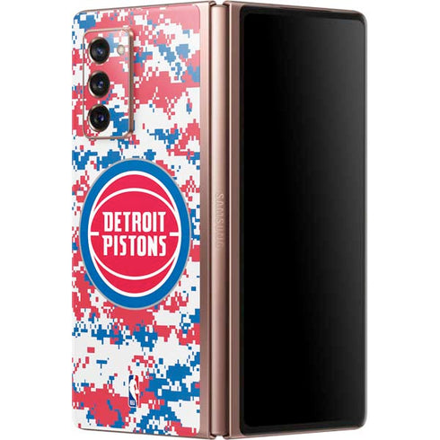 NBA Detroit Pistons Digi Camo Galaxy Z Fold2 5G Skin
