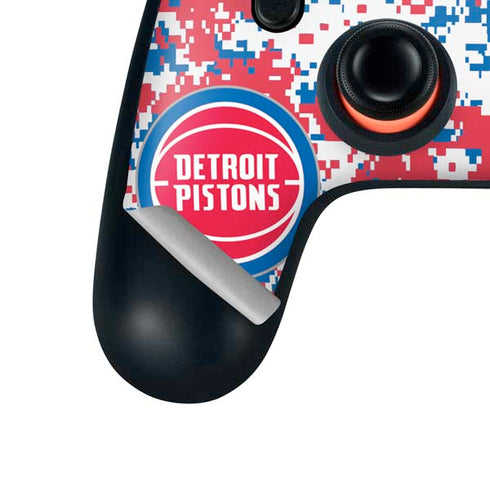 NBA Detroit Pistons Digi Camo Google Stadia Controller Skin