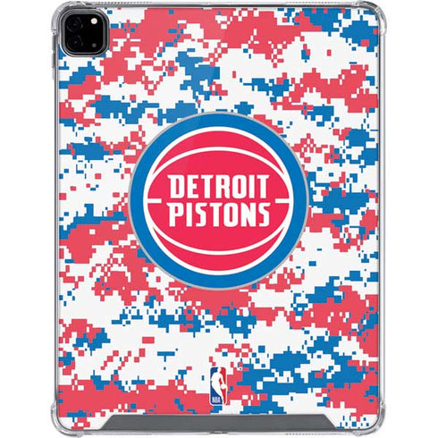 NBA Detroit Pistons Digi Camo iPad Pro 12.9in (2020) Clear Case