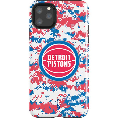 NBA Detroit Pistons Digi Camo iPhone 11 Pro Max Impact Case