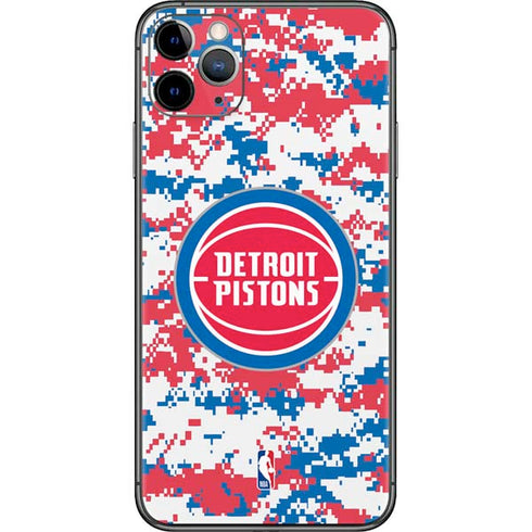 NBA Detroit Pistons Digi Camo iPhone 11 Pro Max Skin