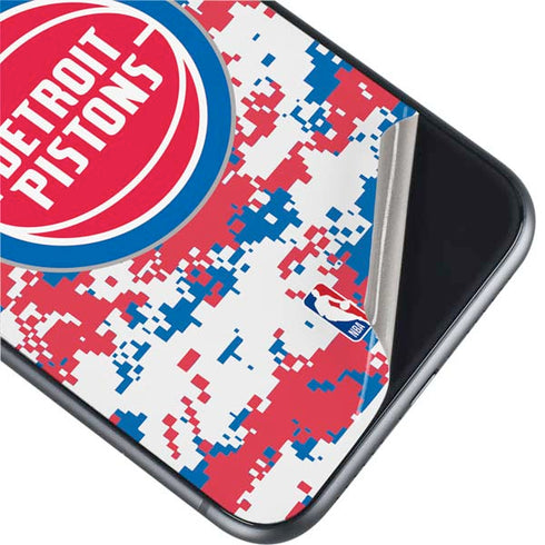 NBA Detroit Pistons Digi Camo iPhone 11 Skin