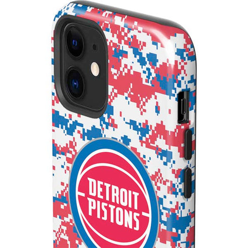 NBA Detroit Pistons Digi Camo iPhone 12 Impact Case