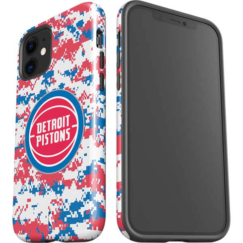 NBA Detroit Pistons Digi Camo iPhone 12 Impact Case