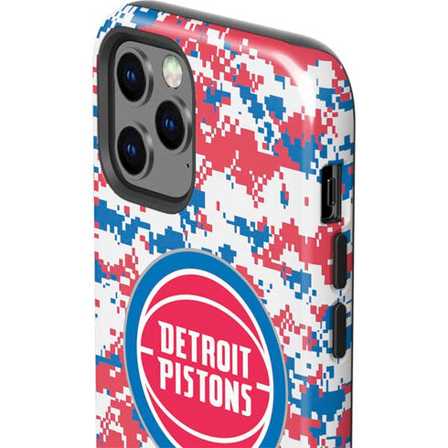 NBA Detroit Pistons Digi Camo iPhone 12 Pro Impact Case