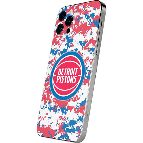 NBA Detroit Pistons Digi Camo iPhone 12 Pro Skin