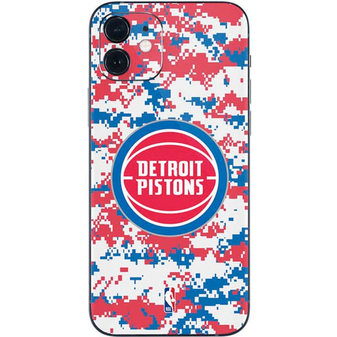 NBA Detroit Pistons Digi Camo iPhone 12 Skin