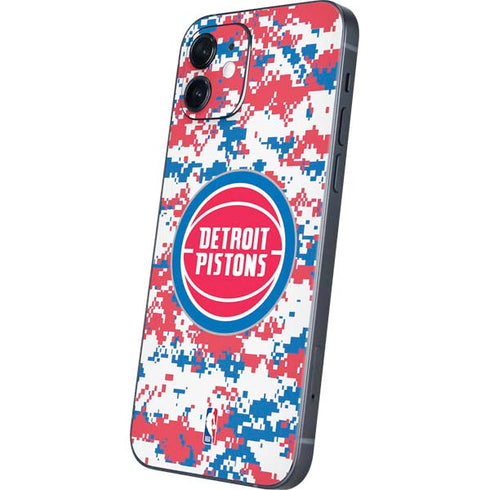 NBA Detroit Pistons Digi Camo iPhone 12 Skin