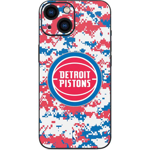 NBA Detroit Pistons Digi Camo iPhone 13 Mini Skin
