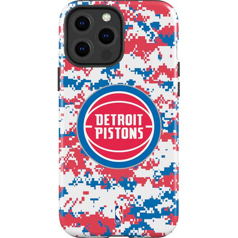 NBA Detroit Pistons Digi Camo iPhone 13 Pro Max Impact Case