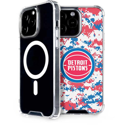 NBA Detroit Pistons Digi Camo iPhone 13 Pro Max MagSafe Case