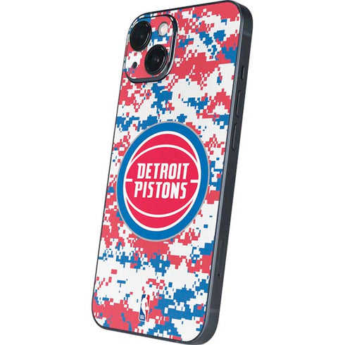 NBA Detroit Pistons Digi Camo iPhone 14 Plus Skin