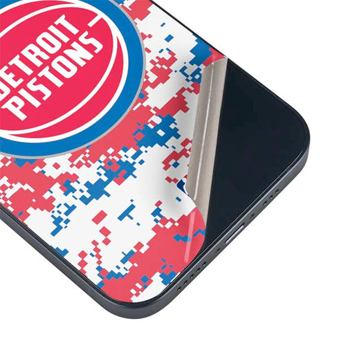 NBA Detroit Pistons Digi Camo iPhone 14 Plus Skin