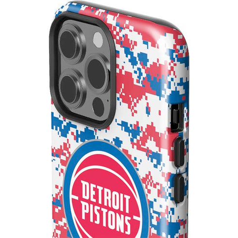 NBA Detroit Pistons Digi Camo iPhone 15 Pro Impact Case