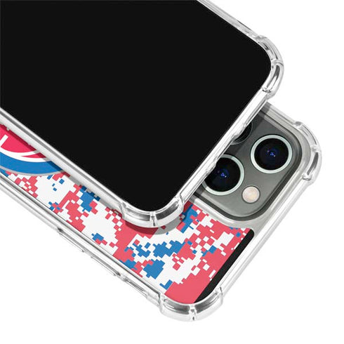 NBA Detroit Pistons Digi Camo iPhone 15 Pro Max Clear Case
