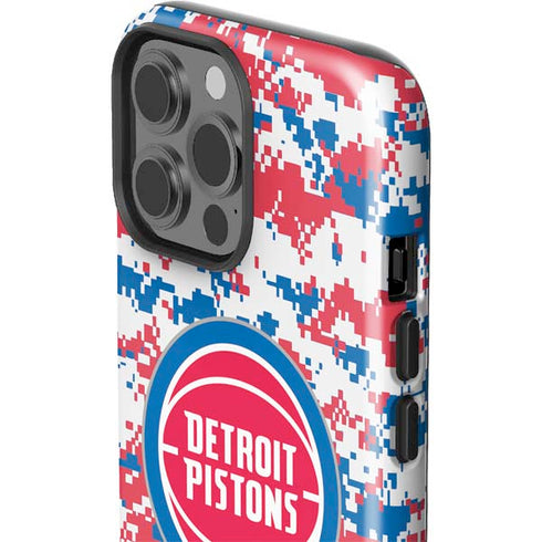 NBA Detroit Pistons Digi Camo iPhone 15 Pro Max Impact Case