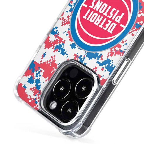 NBA Detroit Pistons Digi Camo iPhone 15 Pro Max MagSafe Case