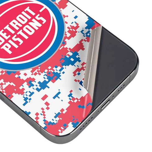 NBA Detroit Pistons Digi Camo iPhone 14 Pro Max Skin