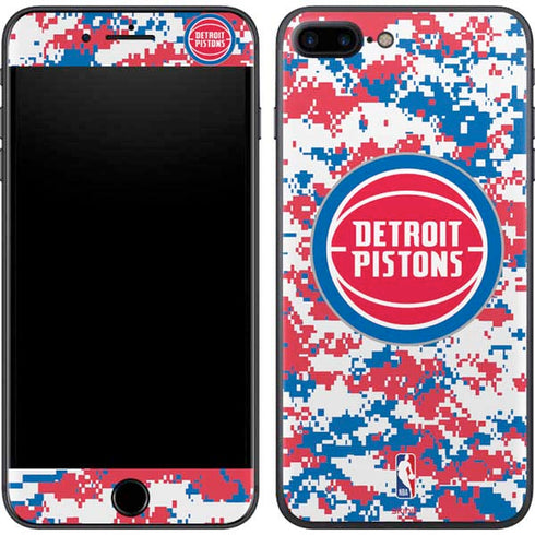 NBA Detroit Pistons Digi Camo iPhone 8 Plus Skin