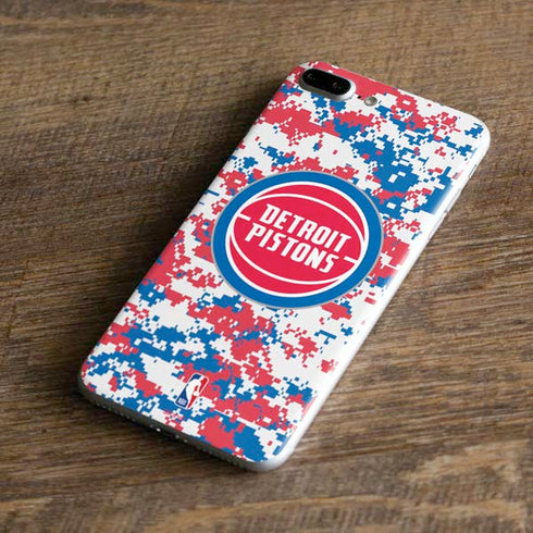 NBA Detroit Pistons Digi Camo iPhone 8 Plus Skin