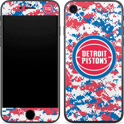 NBA Detroit Pistons Digi Camo iPhone 8 Skin