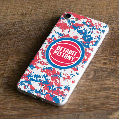 NBA Detroit Pistons Digi Camo iPhone 8 Skin