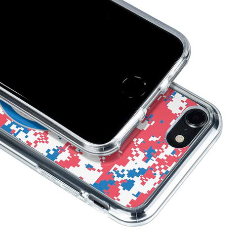 NBA Detroit Pistons Digi Camo iPhone SE (2nd & 3rd Gen) Clear Case