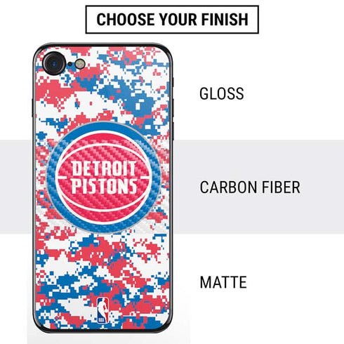 NBA Detroit Pistons Digi Camo iPhone SE (2nd & 3rd Gen) Skin