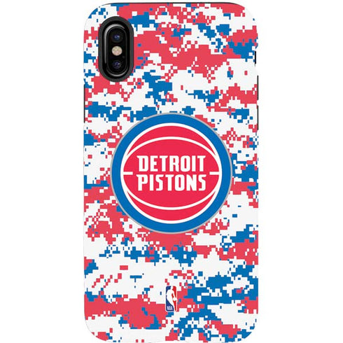 NBA Detroit Pistons Digi Camo iPhone X Pro Case