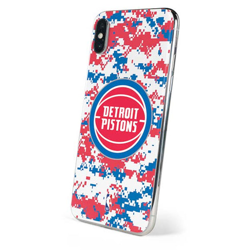 NBA Detroit Pistons Digi Camo iPhone X Skin