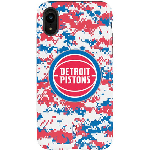 NBA Detroit Pistons Digi Camo iPhone XR Pro Case