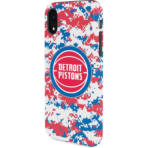 NBA Detroit Pistons Digi Camo iPhone XR Pro Case