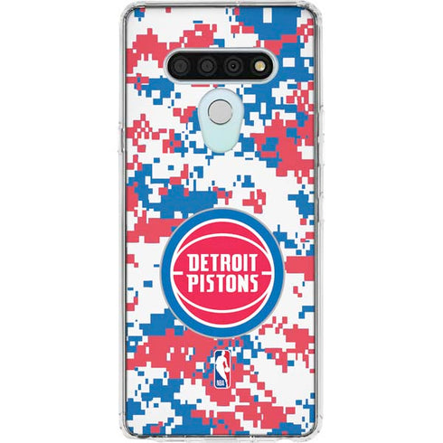 NBA Detroit Pistons Digi Camo LG Stylo 6 Clear Case