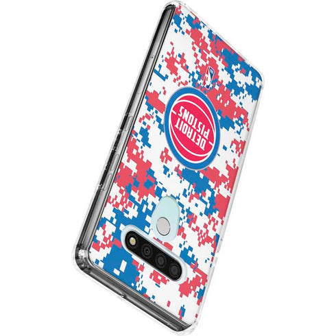 NBA Detroit Pistons Digi Camo LG Stylo 6 Clear Case