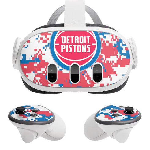 NBA Detroit Pistons Digi Camo Meta Quest 3 Skin