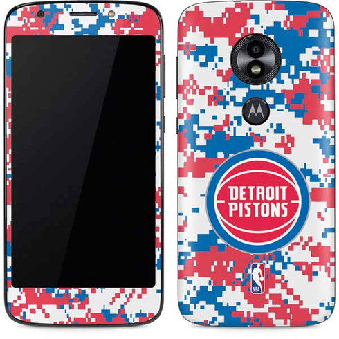NBA Detroit Pistons Digi Camo Moto E5 Play Skin