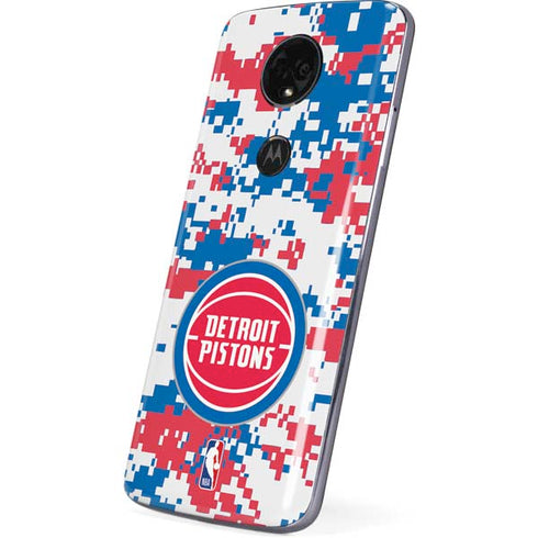 NBA Detroit Pistons Digi Camo Moto E5 Plus Skin