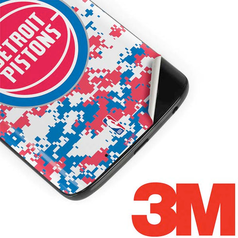 NBA Detroit Pistons Digi Camo Moto G6 Skin