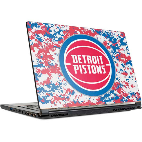 NBA Detroit Pistons Digi Camo MSI GS65 Stealth Laptop Skin