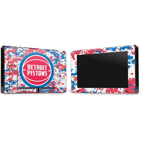 NBA Detroit Pistons Digi Camo Nintendo Switch Bundle Skin