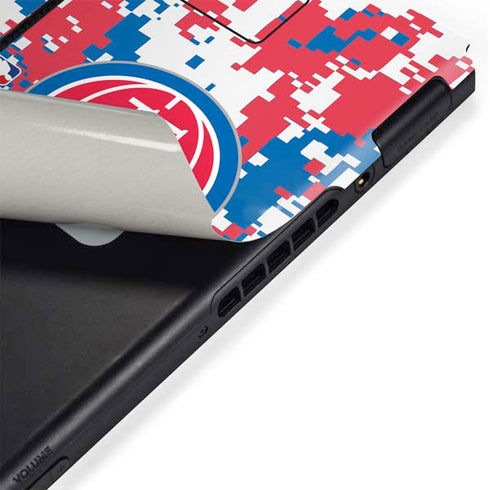 NBA Detroit Pistons Digi Camo Nintendo Switch Bundle Skin