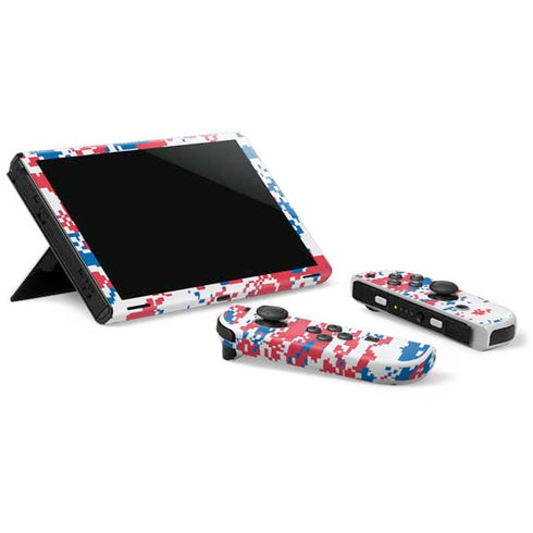 NBA Detroit Pistons Digi Camo Nintendo Switch OLED (2021) Skin