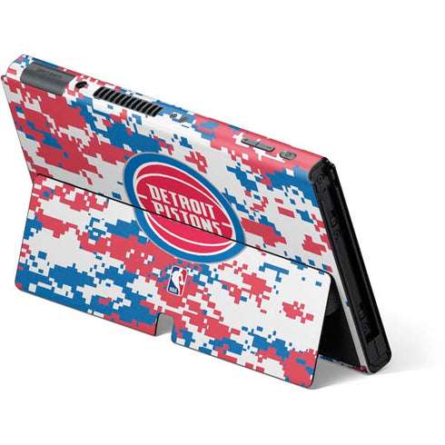 NBA Detroit Pistons Digi Camo Nintendo Switch OLED (2021) Skin