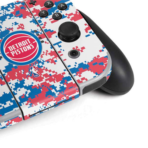 NBA Detroit Pistons Digi Camo Nintendo Switch OLED (2021) Skin