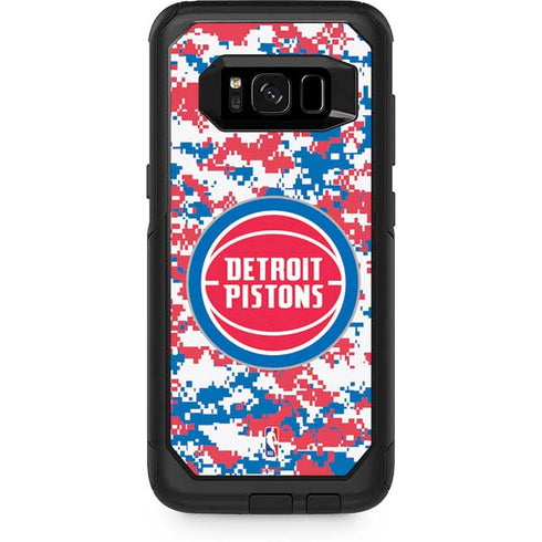 NBA Detroit Pistons Digi Camo Otterbox Commuter Galaxy Skin