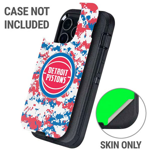NBA Detroit Pistons Digi Camo Otterbox Defender iPhone Skin