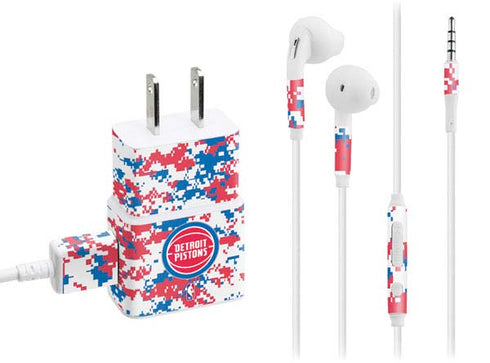NBA Detroit Pistons Digi Camo Phone Charger Skin