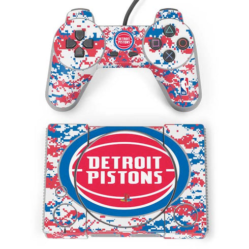 NBA Detroit Pistons Digi Camo PlayStation Classic Bundle Skin