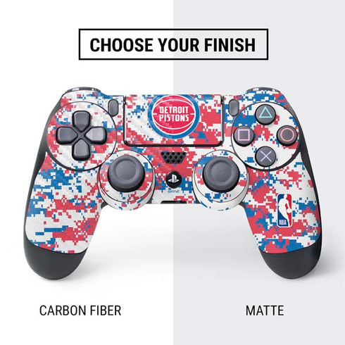 NBA Detroit Pistons Digi Camo PS4 Controller Skin