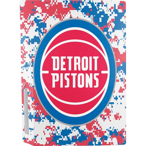 NBA Detroit Pistons Digi Camo PS5 Console Skin